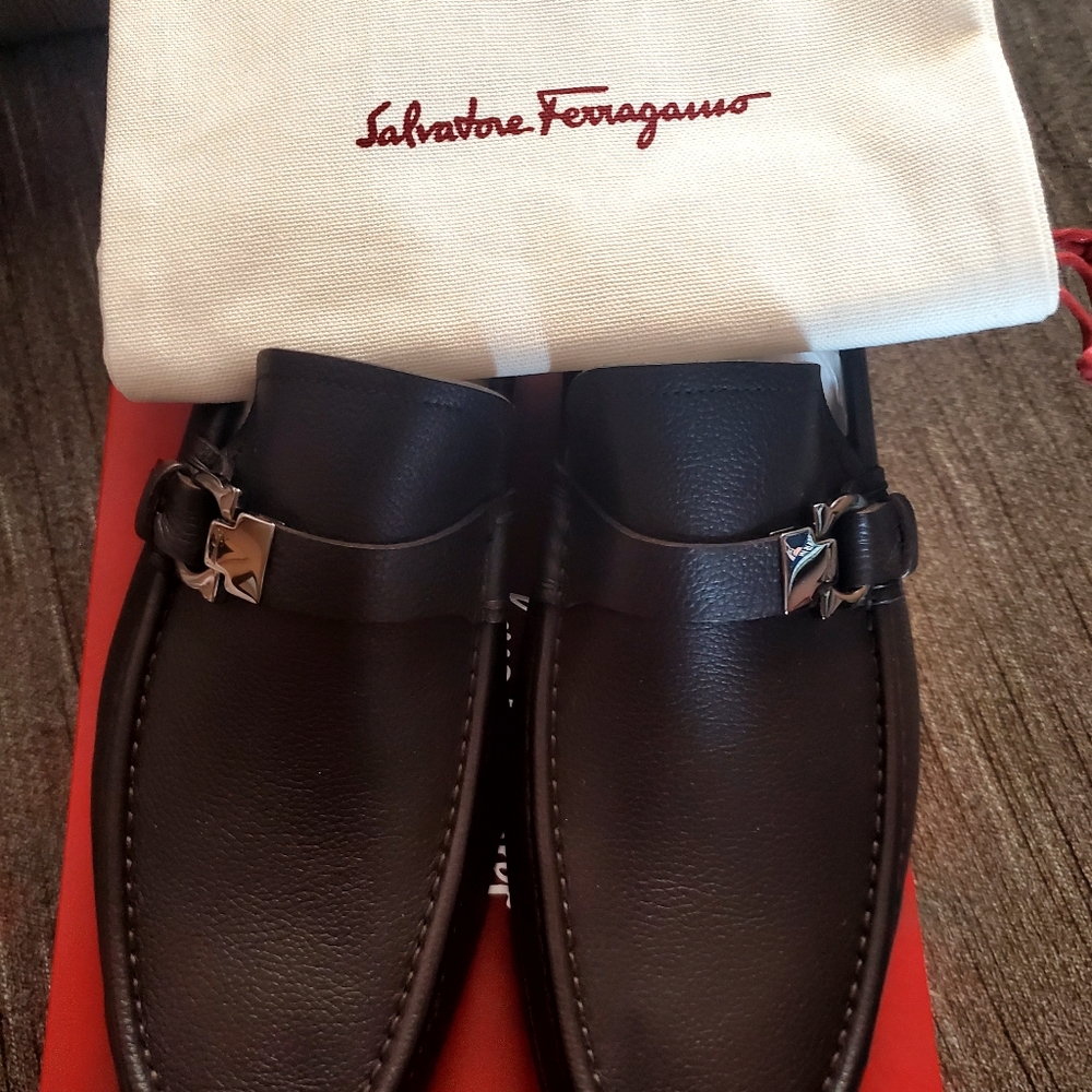 Salvatore Ferragamo Brown Leather Loafers